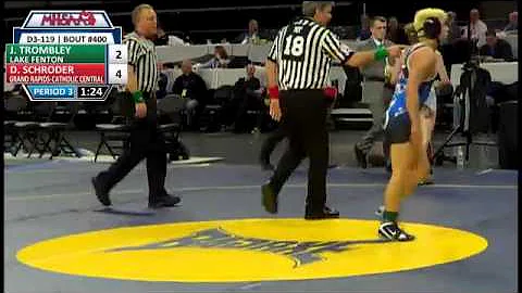 Jarrett Trombley stops Devin Schroder's historic r...
