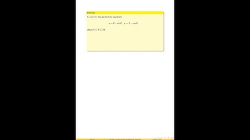 An Exercise on Parametric Equations and Applications of Differentiation #mathskillsdevelopment