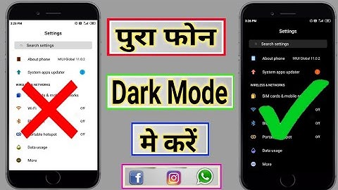 Dark Theme for Android | without root ll phone dark mode in hindi 2020