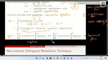Non Coherent Orthogonal modulation techniques and BFSK noncoherent demodulator