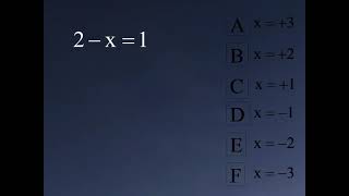 2 –x = 1
