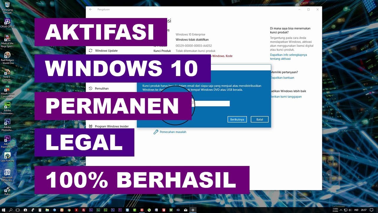 Aktivasi Windows 10 Online Permanen Anti Blokir Legal 100% ...