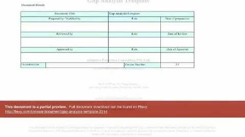 Gap Analysis Template