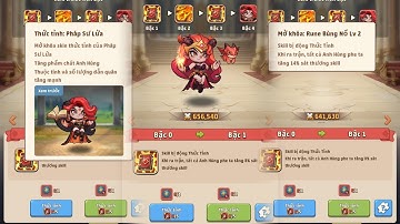 Thức tỉnh tướng trong Top Heroes ( thiên phú cam, tím)