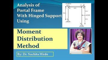 Analysis of Portal Frame with Hinged Support using Moment Distribution Method