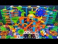 Cool ball Lego track and off-road vehicle viaduct ASMR