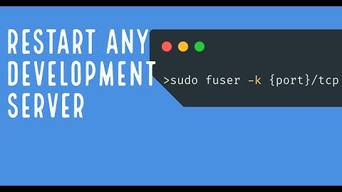 Kill any development server with this command
