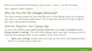 Resolving the No changes detected Error in Django Migrations