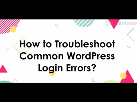 How to Troubleshoot Common WordPress Login Errors - YouTube