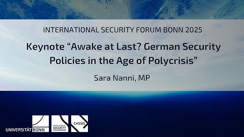ISFB 2025: Keynote Speech by Sara Nanni, MP