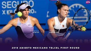 Monica Puig Vs. Maria Sakkari 2019 Acapulco First Round Wta Highlights
