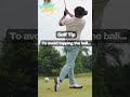 Golf tips contact is king