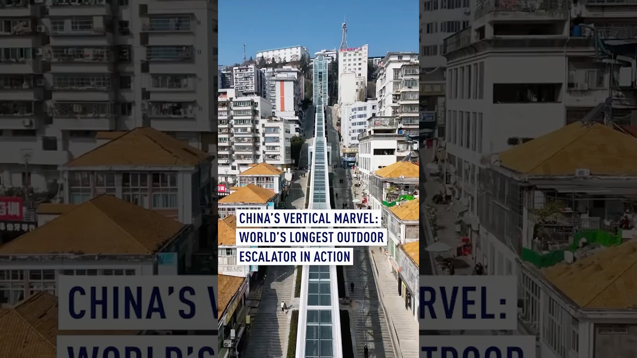 World's longest outdoor escalator put into use in China