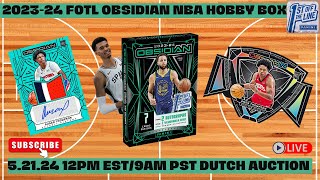 2023-24 FOTL OBSIDIAN NBA HOBBY BOX DUTCH AUCTION LIVE