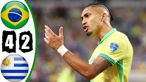 Brazil vs Uruguay 0-0 (4-2 P) | All Goals & Dramatic Penalty Shootout | Copa America 2024 Highlights