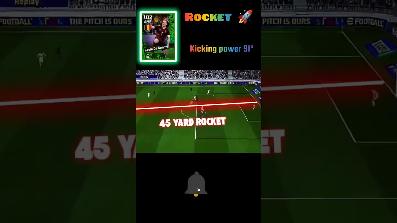 🚀 45-Yard ROCKET by Kevin De Bruyne! | Kicking Power 91° 