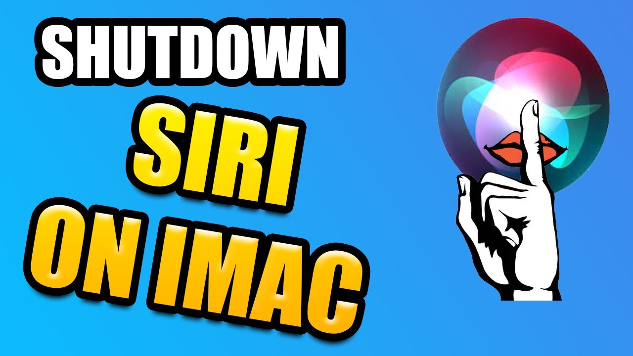 How To Turn Siri OFF on Imac - YouTube