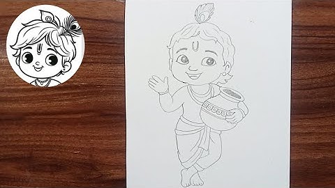 How to Make Easy Krishna drawing |Krishna bhagwan drawing |Drawing pictures |Chitra