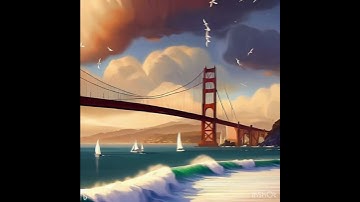 #goldengatebridge #sanfranciscobay #sailboats #seagulls #shorts #aiart