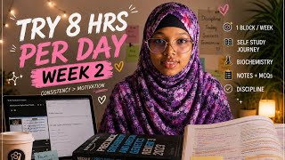 Trying Studying 8 Hours Per Day ✨ | soft, calm & productive | Nasteho Diaries week 2 screenshot 5
