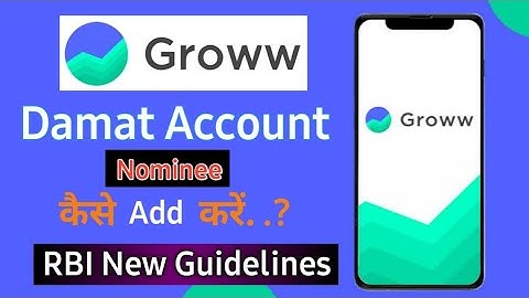 Groww Account Me Nominee  Kaise Add Kare | Damat Account Nominee Add Kaise kare | Nominee In Groww