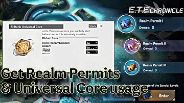 Where to get Realm Permit and Universal Core - E.T.E Chronicle Global