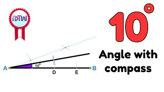 How to construct a 10degree angle usina g compass