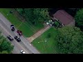 Shooting investigation in DeKalb County along Flakes Mill Road | Aerials