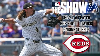 MLB The Show 23 - Creating Rhett Lowder, RHP, Cincinnati Reds