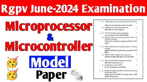 Microprocessor and microcontroller model paper le lo 🥳🗞️// Rgpv EX-6TH Semester