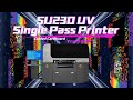 Sunthinks su230 uv single pass printer printing coated paper and coated corrugated cardboard