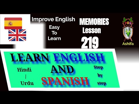 How to learn English and Spanish | in urdu hindi | Memories lesson 219 ...
