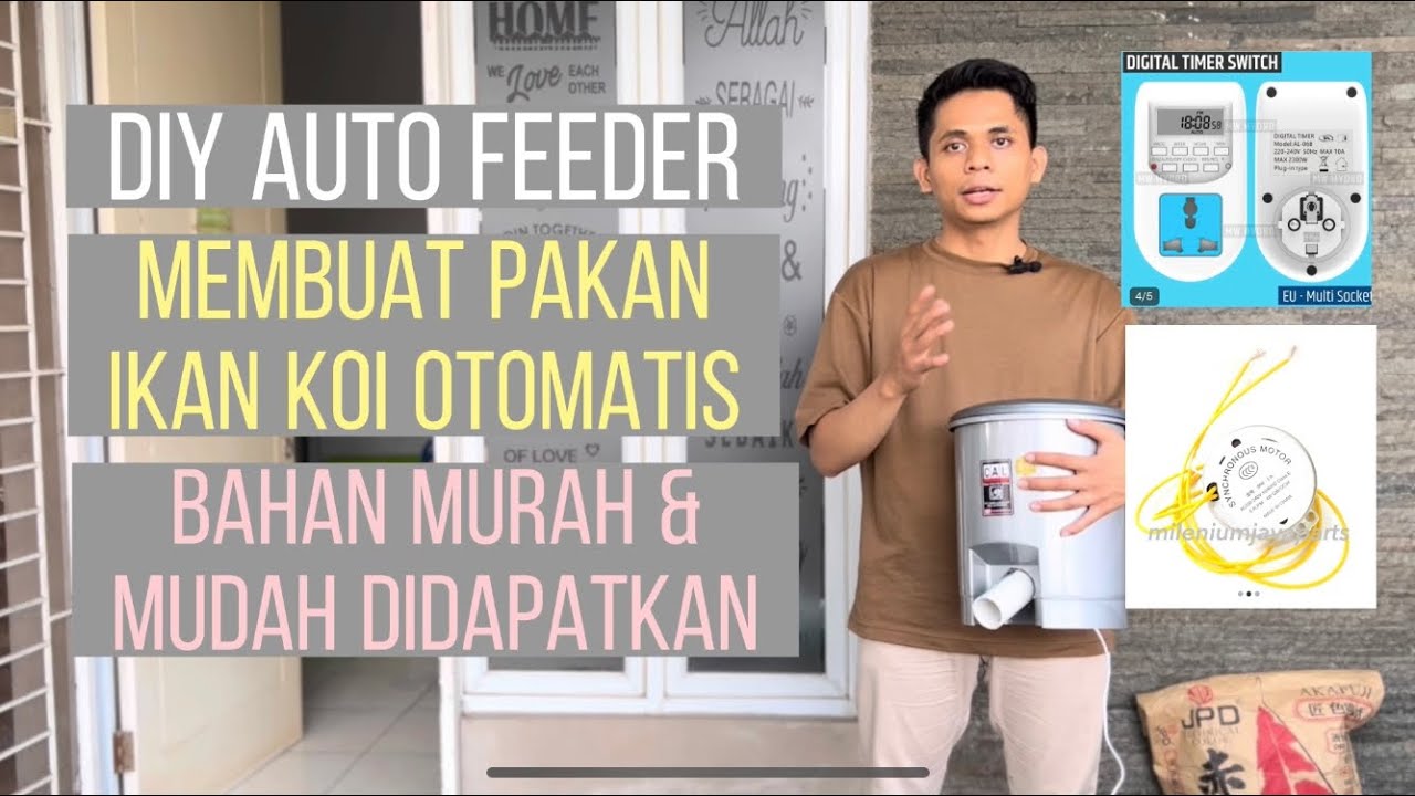 Tutorial DIY Auto Feeder Koi ⁉️ Pakan Ikan Koi Otomatis