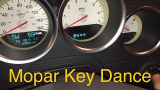Mopar diagnostic code retrieval without a code reader (The Mopar Key Dance)
