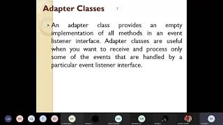Adapter Classes in JAVA