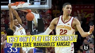 Tyrese Haliburton, Talen Horton-Tucker, Unranked Iowa State MANHANDLE #5 Kansas! Full HIghlights