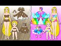 Poor Family or Rainbow Family? - Barbie Mother &amp; Daughter Handmade - DIYs Paper Dolls &amp; Crafts