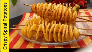 Crispy Spiral potatoes with delicious sauce: potato twister #spiralpotato #potatotwister