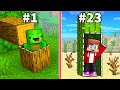 JJ and Mikey Tested All THE SECRET BASES in Minecraft - Maizen