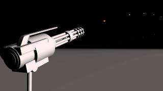 Minigun C4d Animation
