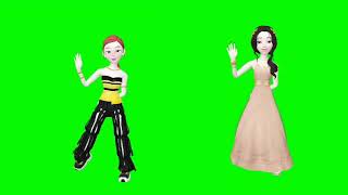 girls and boy green screen dance video vfx croma key green screen cartoon animation video in zepeto