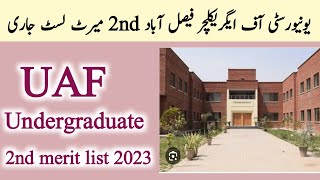 2nd merit list uaf undergraduate 2023 | UAF | UAF 2nd merit list fall 2023 | UAF 2nd merit list2023