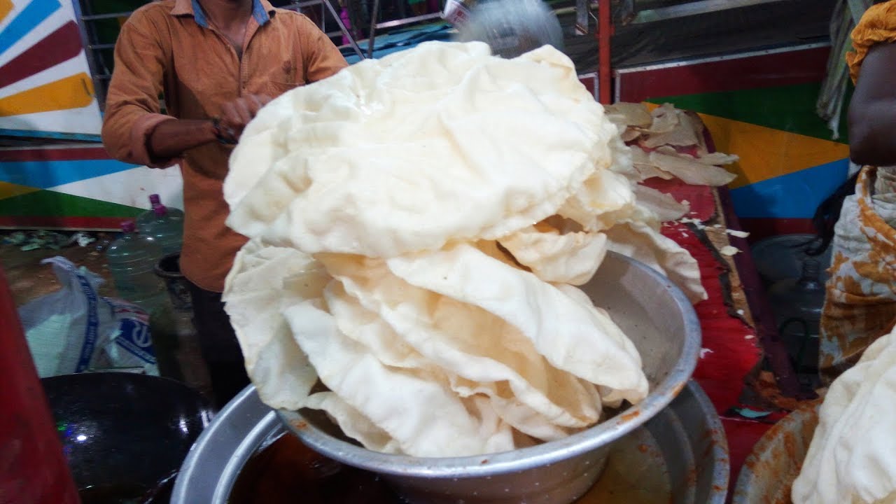 Biggest Papadum | Big Papad in Exhibition | Rajahmundry | Indian Street Food Videos | Street Food Zone