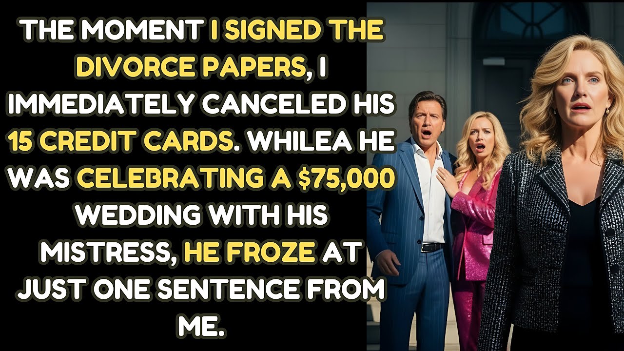 I canceled all cards after the divorce — at his wedding with his mistress, one sentence from me...