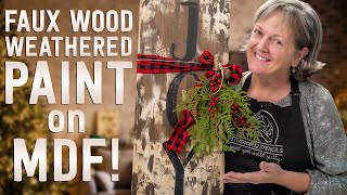 Paint a Faux Wood Chipped Background on MDF | DIY Christmas Decor