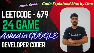 24 Game | LeetCode 679 | Google | Backtracking | Java Code | Developer Code