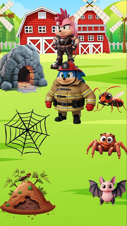 help the firefighter find where the ant's house is⁉️#usa #english #animation #funny #cartoon #shorts