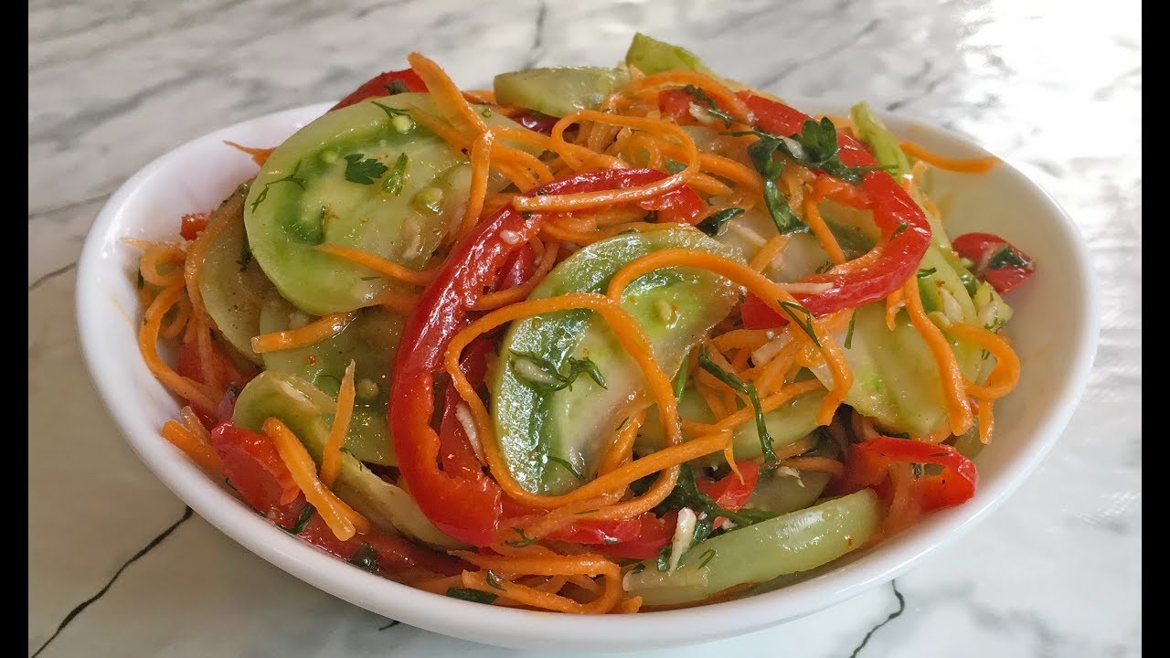 Острая закуска из зелёных помидоров — рецепт с фото | Recipe | Food, Tomato, Vegetables