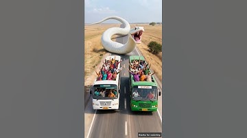 Cow takes the form of God and saves bus passengers from snake 😭 #ai #cow #god