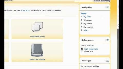 Change the default language on the moodle language portal